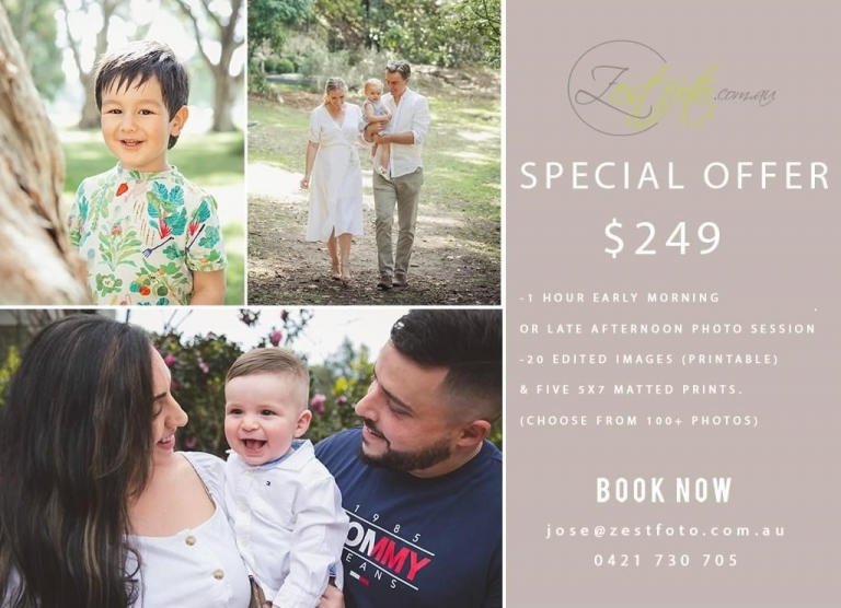 special promotion sydney family portraits photography
